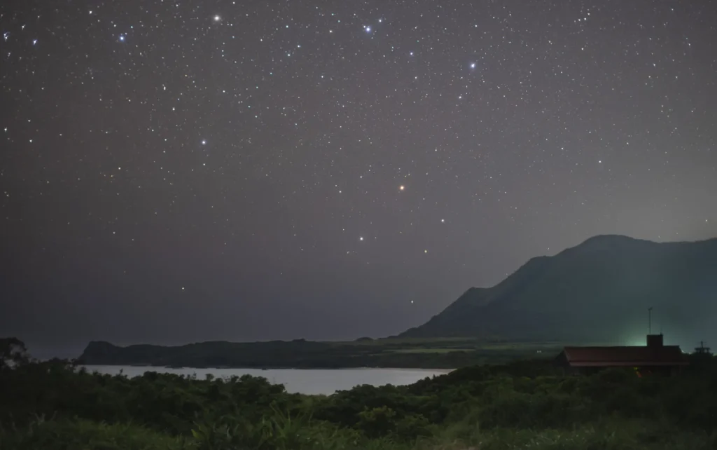 石垣島の星空。南十字星。平久保半島で撮影