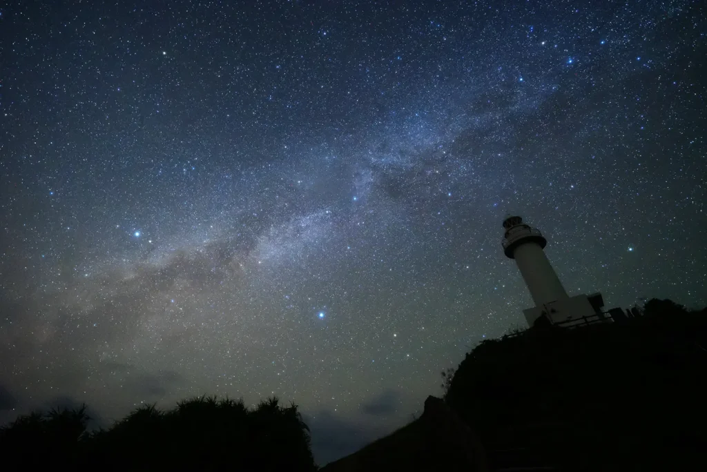 Stargazing night scene at Nagareboshi no Oka, Ishigaki Island